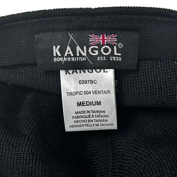 KANGOL Flat Cap Newsboy Hat Tropic 504 Ventair Black Born British Unisex NWOT - Picture 9 of 14